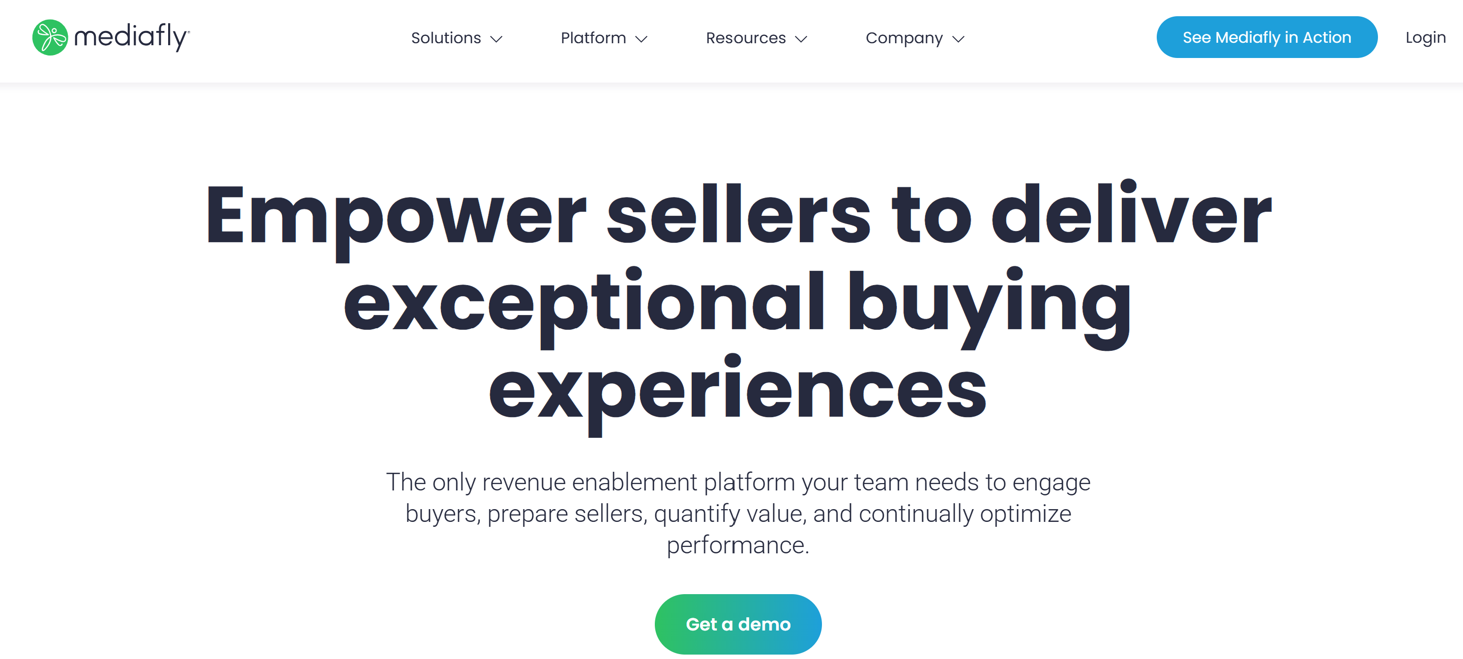 Mediafly lead generation software dashboard