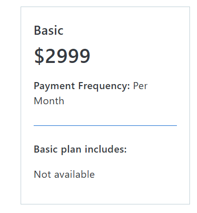 Convesica's pricing page, displaying various subscription plans