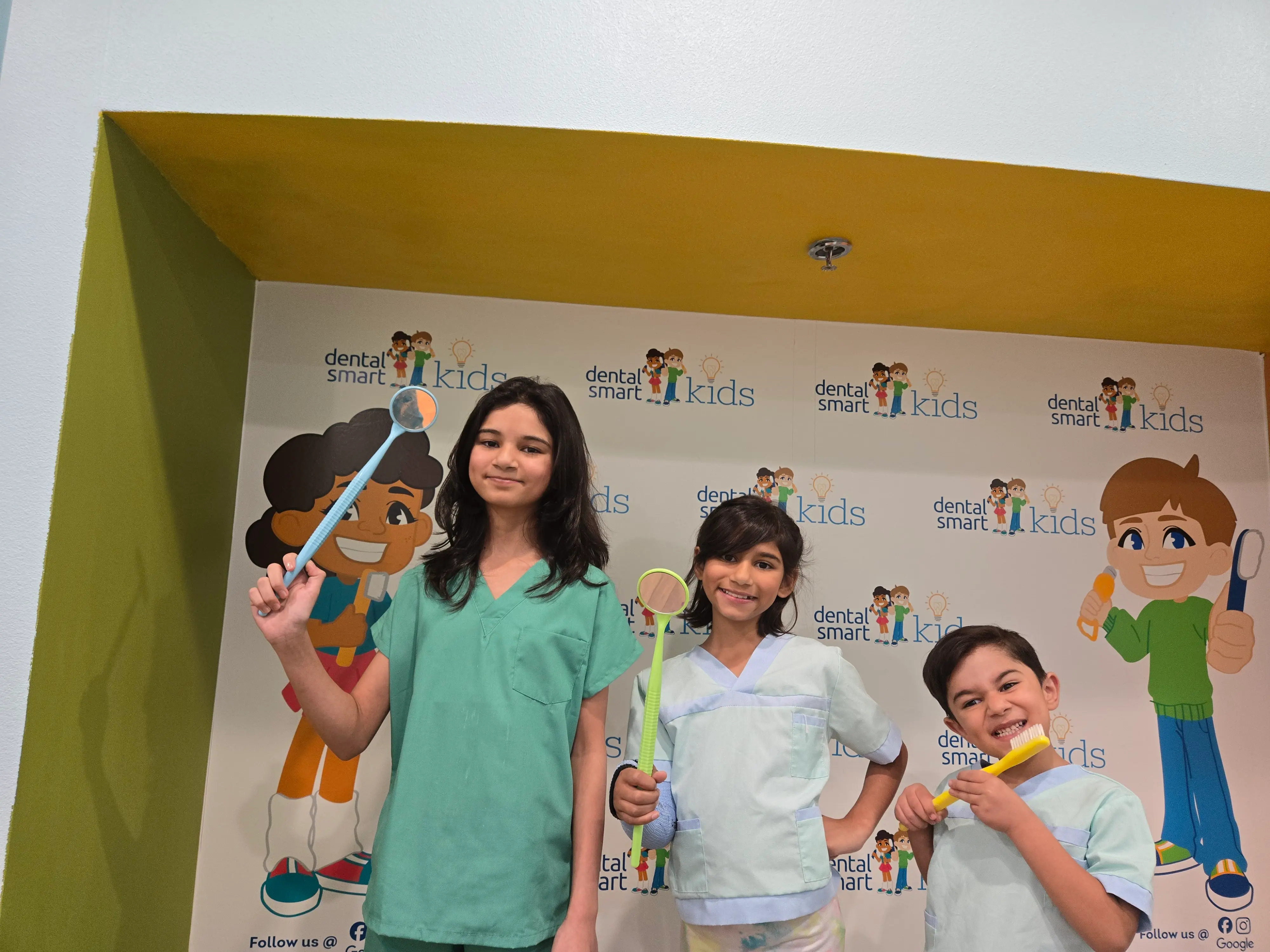 image of volunteer teaching children