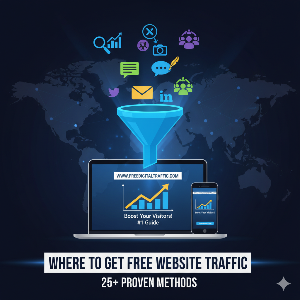 Where to Get Free Website Traffic: 25+ Proven Methods to Boost Visitors in 2025