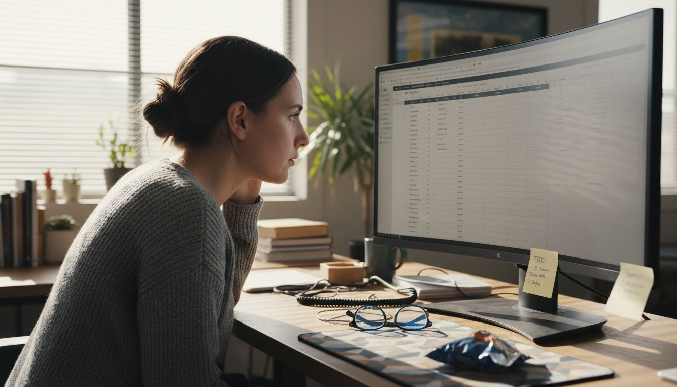 Web developer auditing website technical metrics