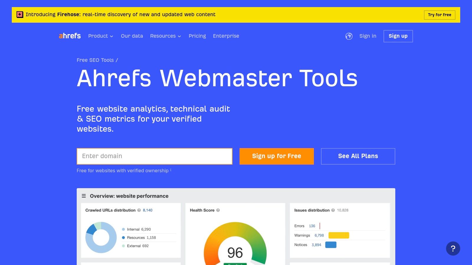 Ahrefs Webmaster Tools (AWT)