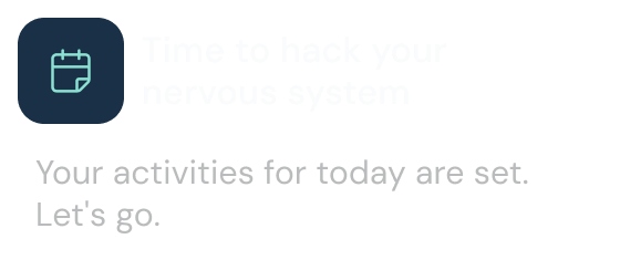 A session reminder in the yōjō app