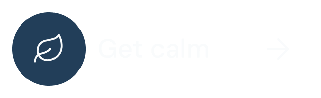White leaf icon for a 'Get calm' guided breathing activity