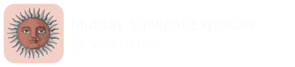 5-minute Midday sunlight exposure VNS activity.