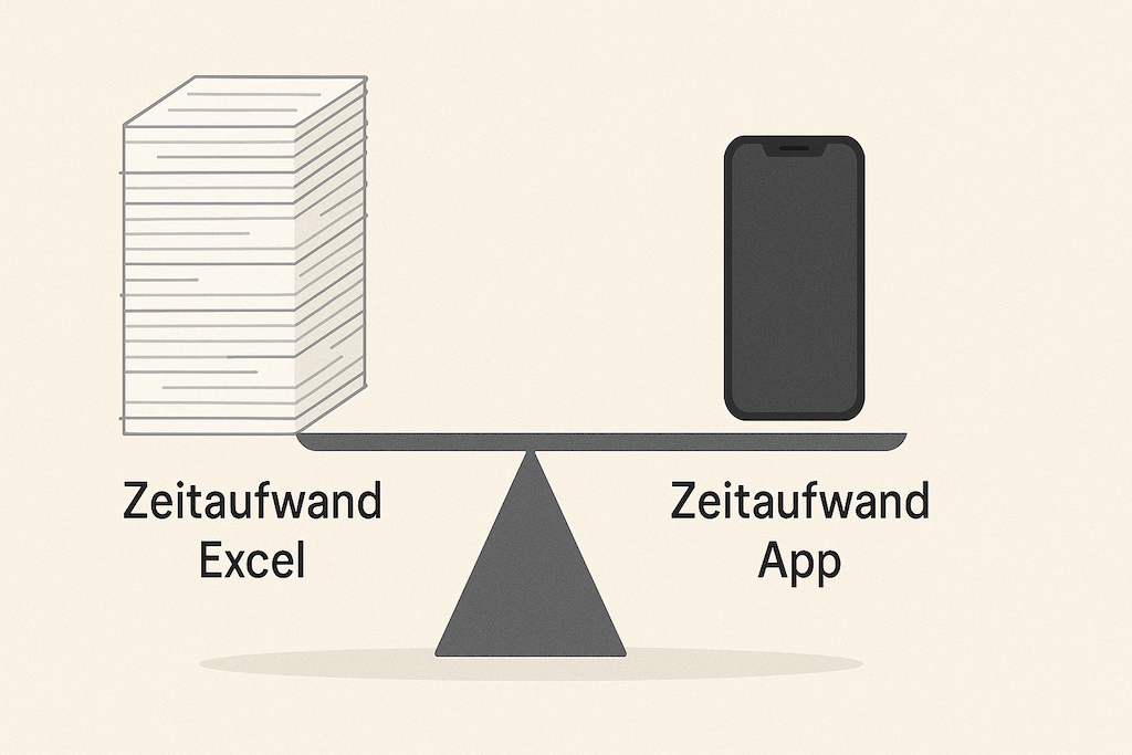 Zeitersparnis Spesenprozess Vergleich Grafik