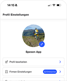 Spesen App Profil Menü
