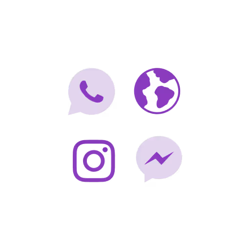 Channels: WhatsApp, Website, Instagram, Messenger