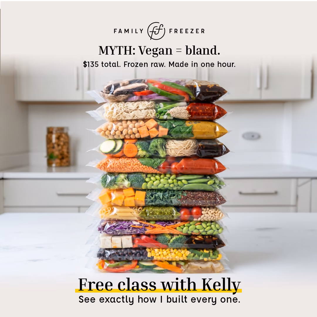 Vegan food brand static ad creative in square format