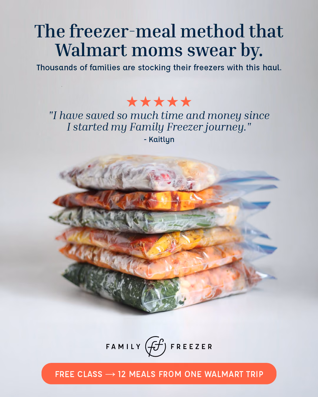 Food brand static ad creative for Walmart mums audience in 4x5 format