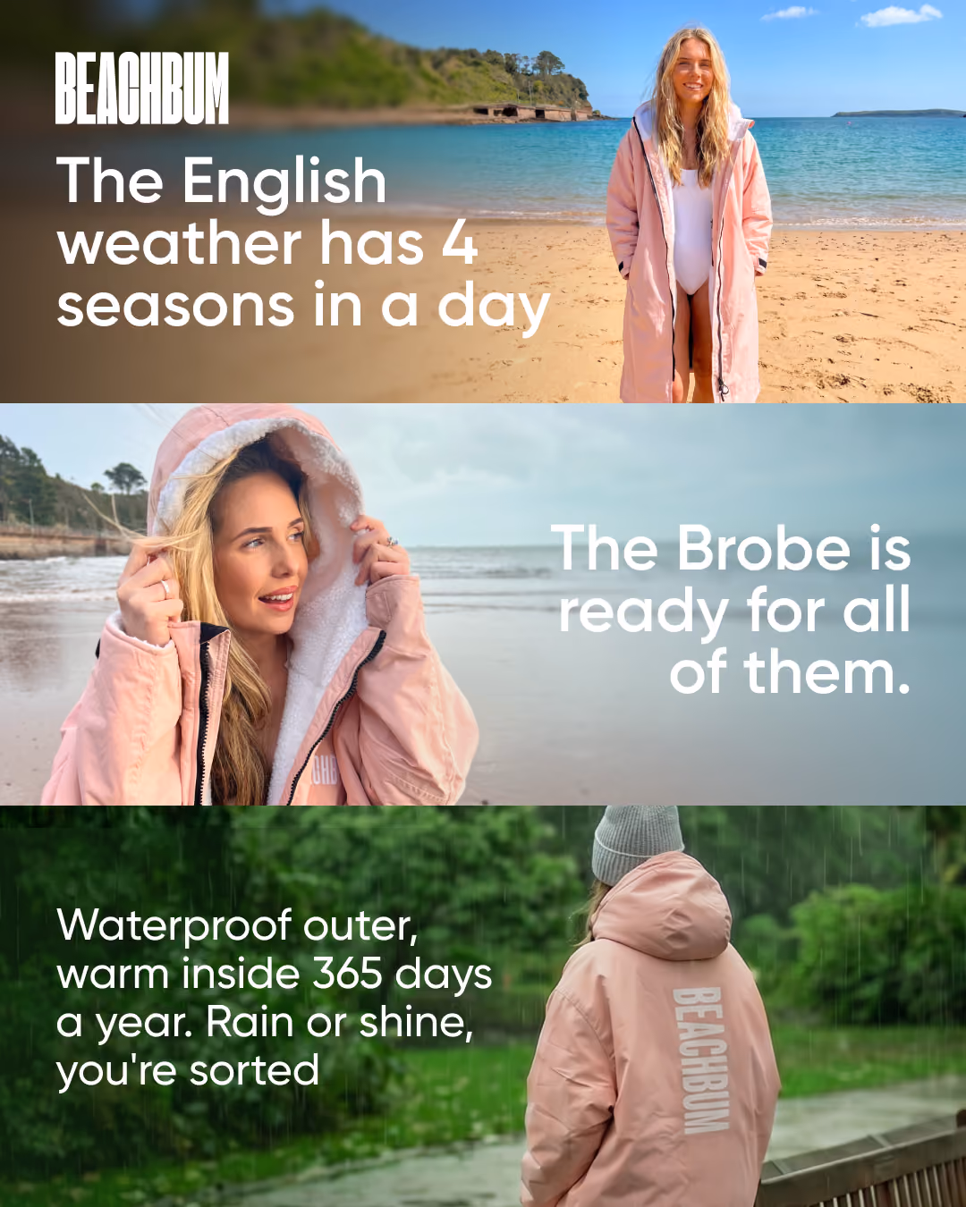 Brobe flat lay product ad creative in 4x5 feed format
