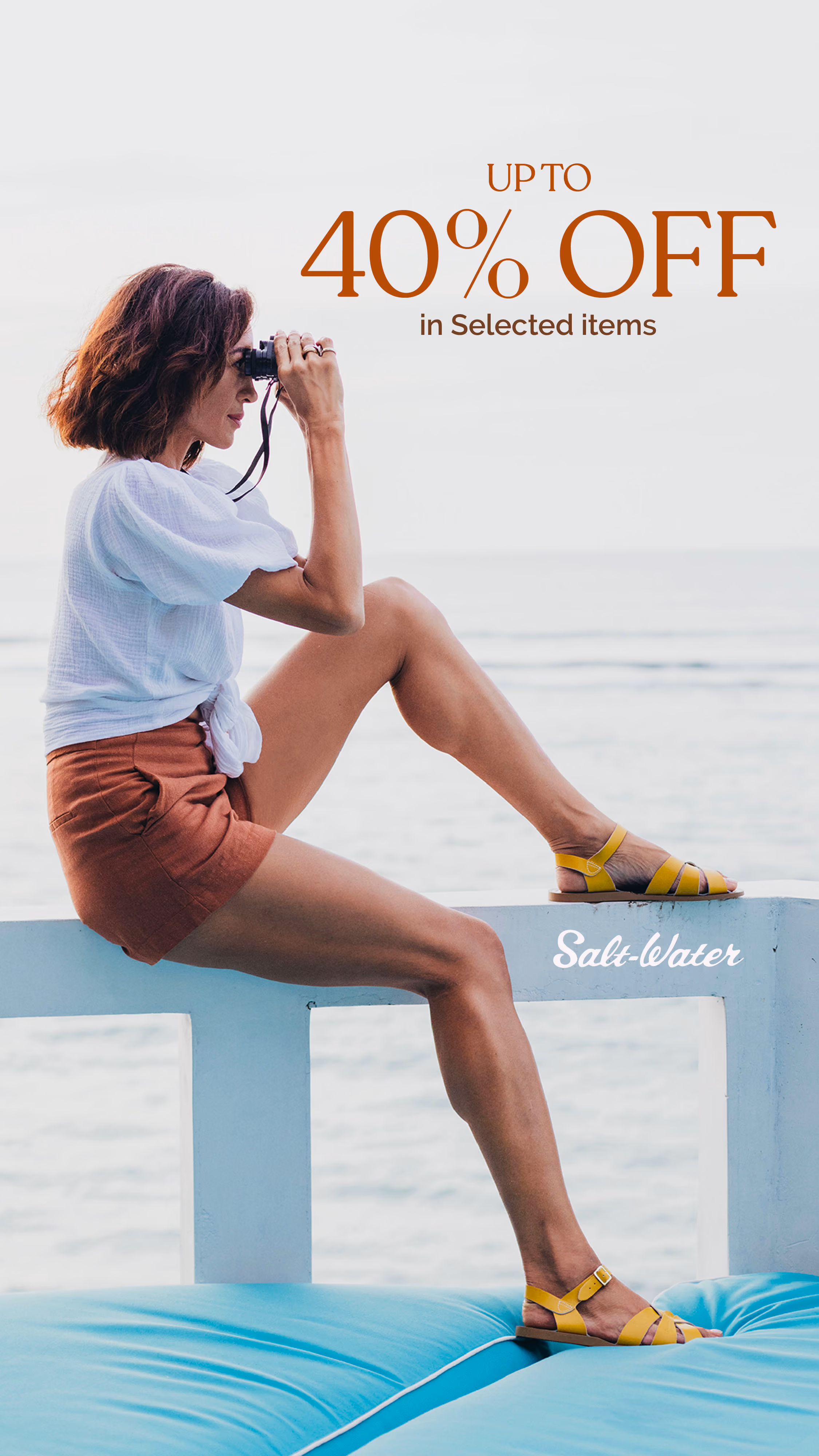 Salt-Water Sandals summer sale story ad creative for the EU market