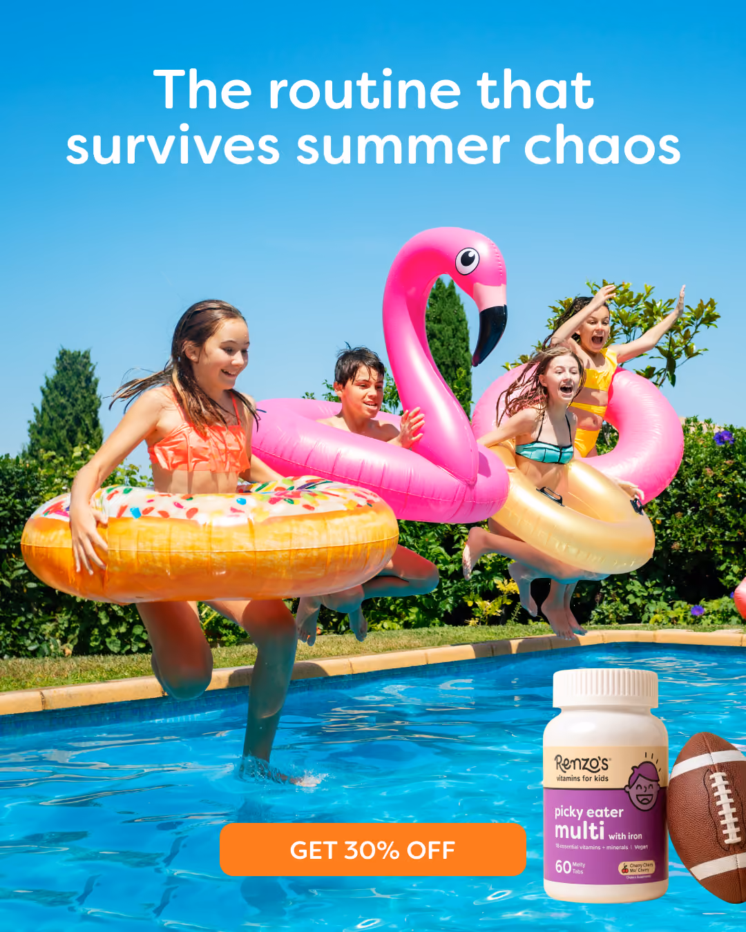 Picky Eater Multi kids vitamin lifestyle ad creative in 4x5 feed format