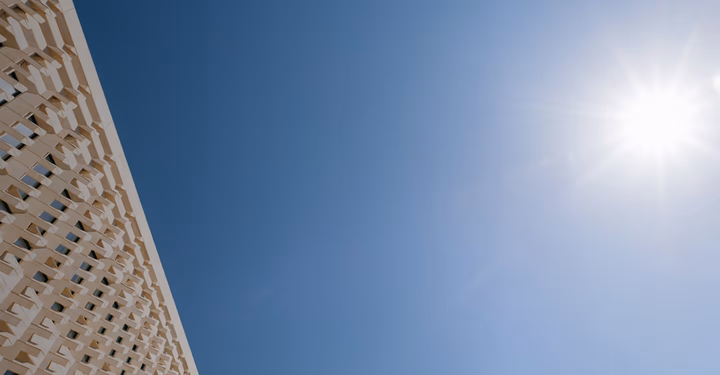 Background image showing blue skies.