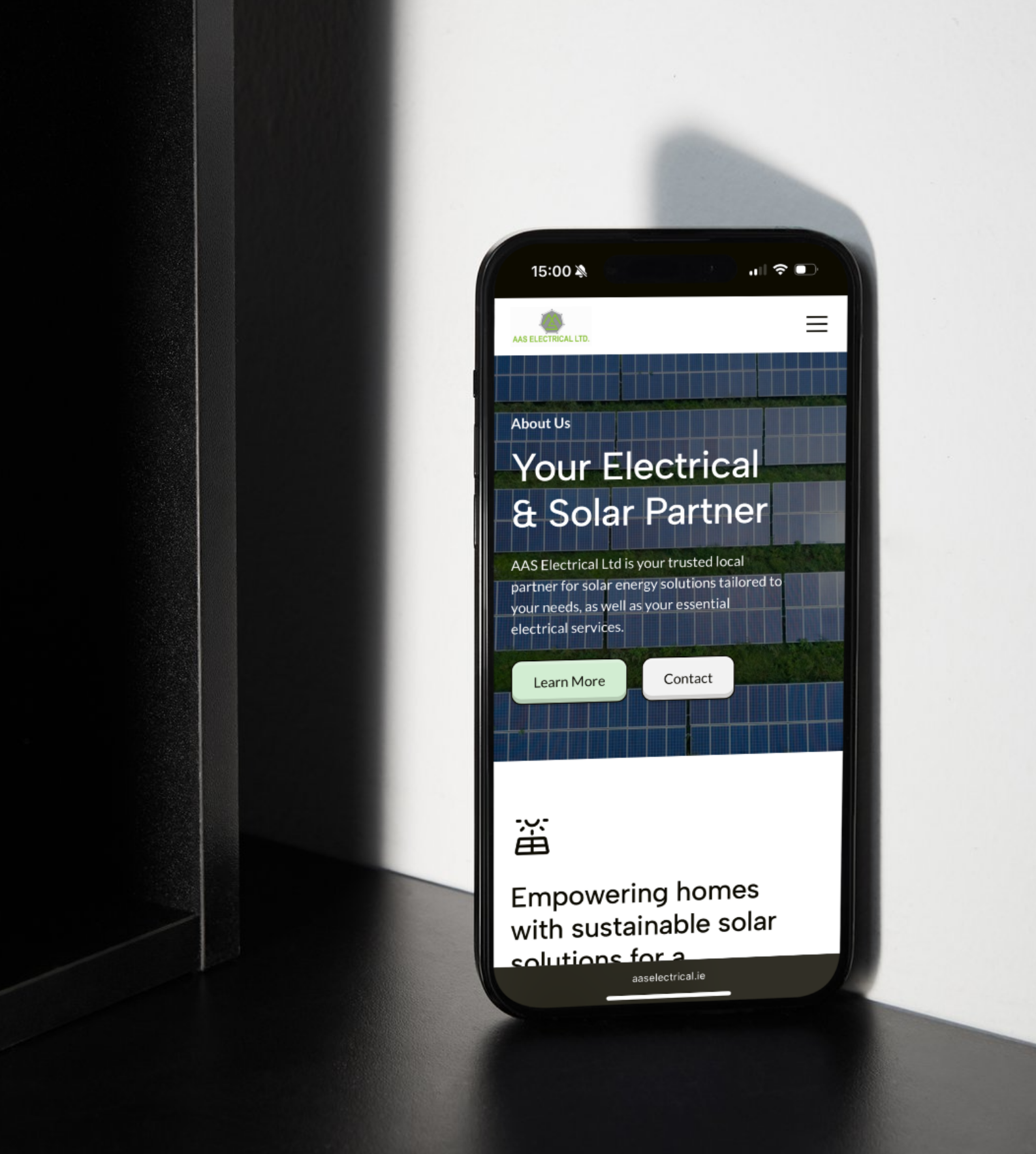 AAS iphone about Mockup