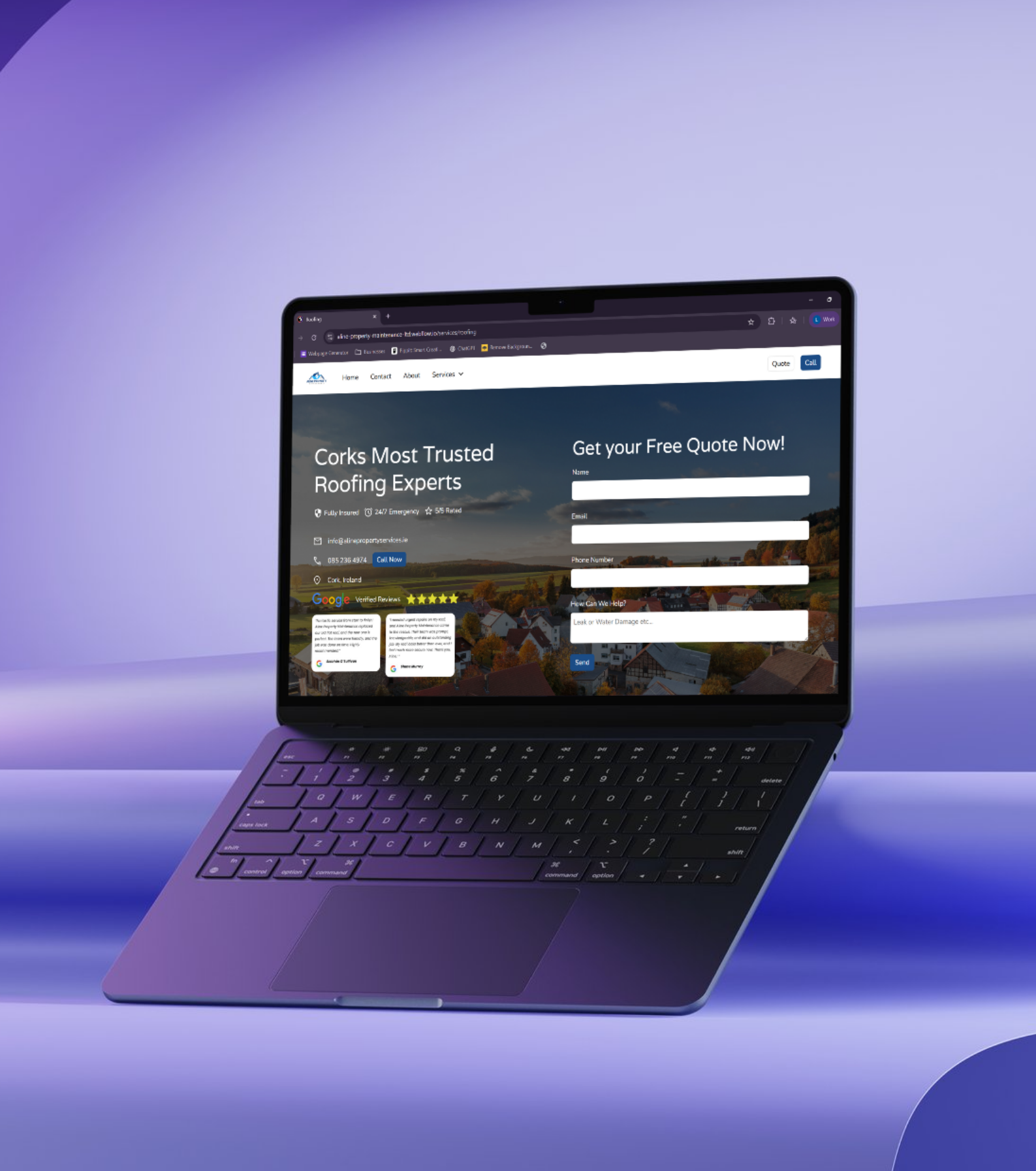 Aline mockup desktop