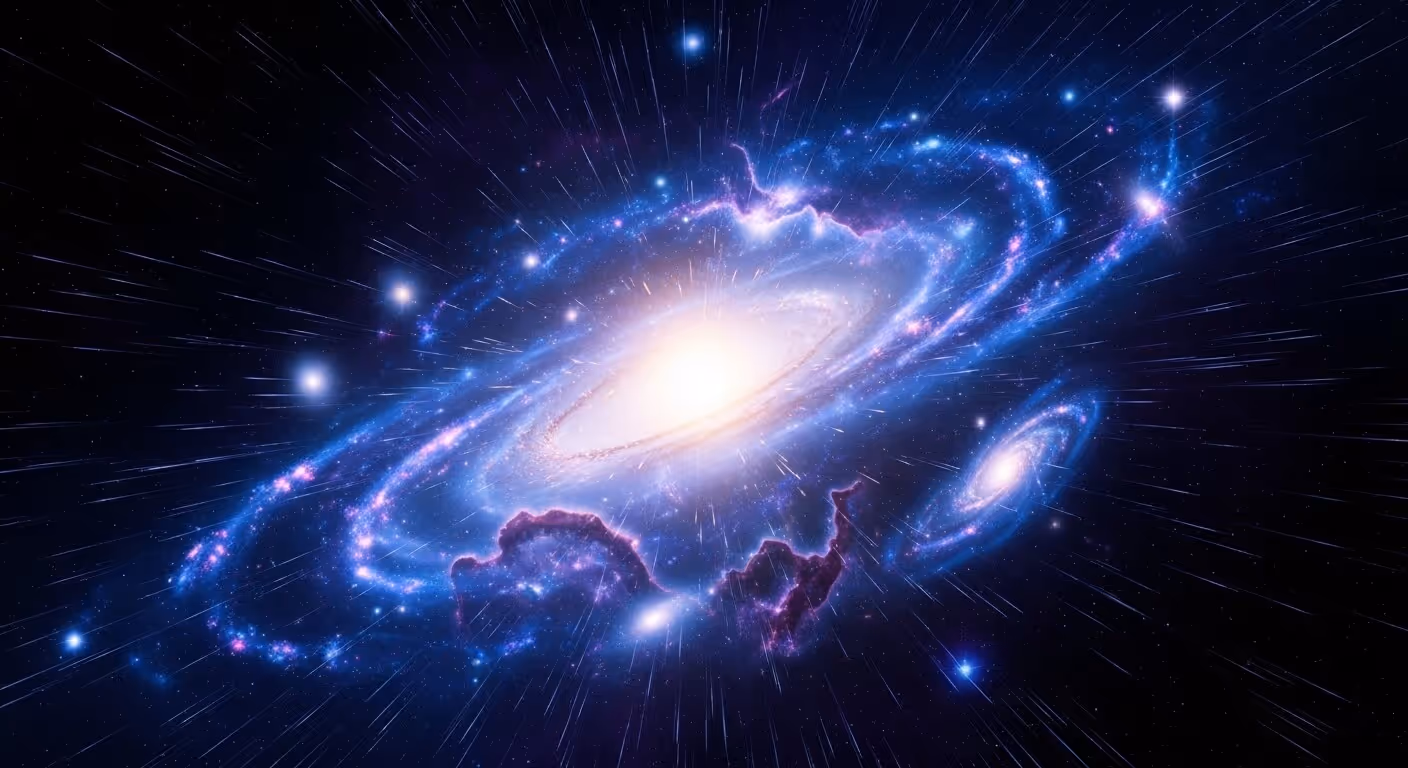 Illustration of a spiral galaxy