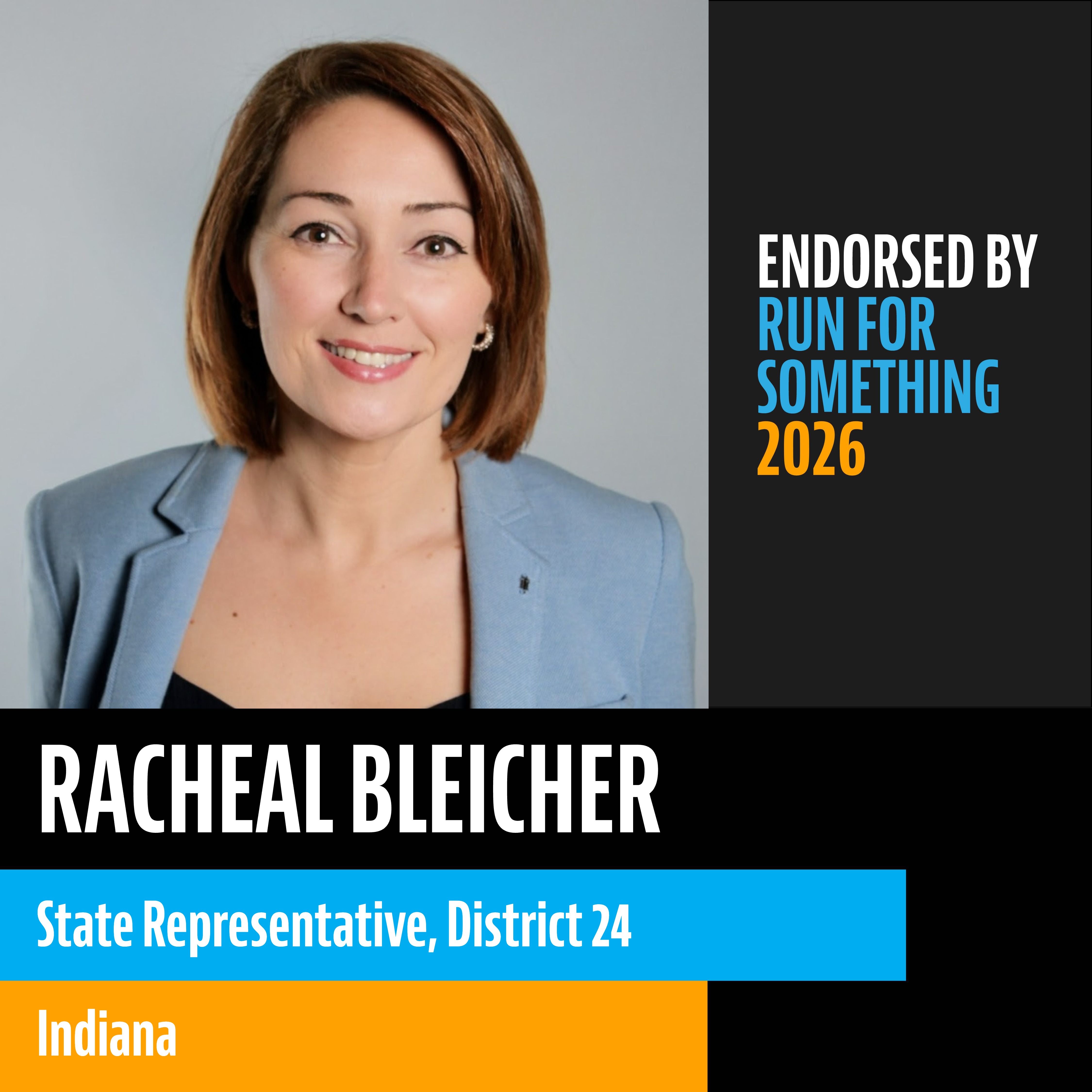 Racheal Bleicher received the endorsement of Run For Something 2026