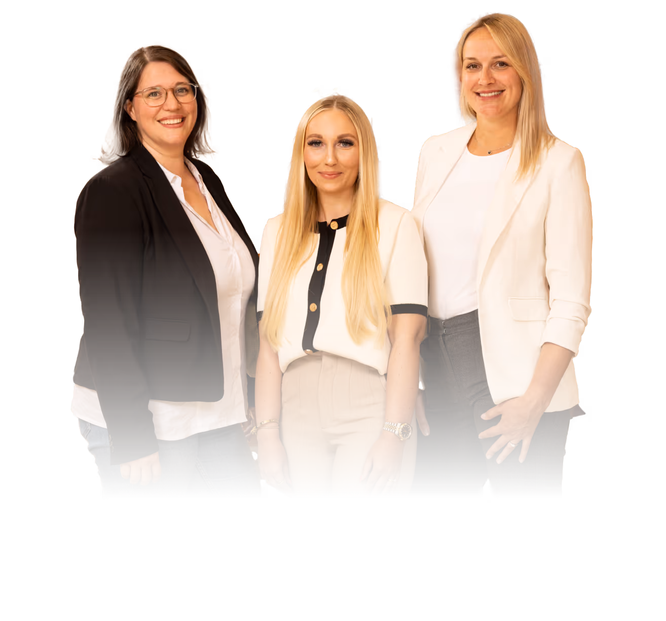 three doctors smiling