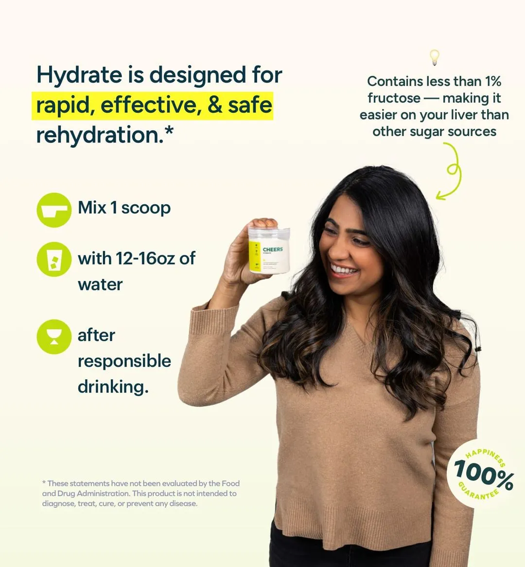 Hydrate is designed for
rapid, effective, & safe rehydration.*