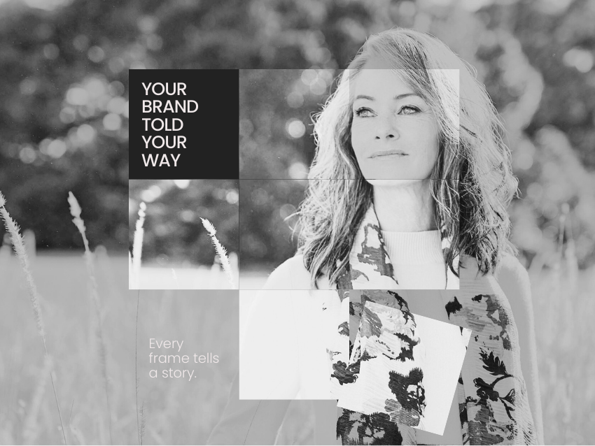 Campaign storyboard for Speciality Fashion Group showing sequence of creative visuals and messaging