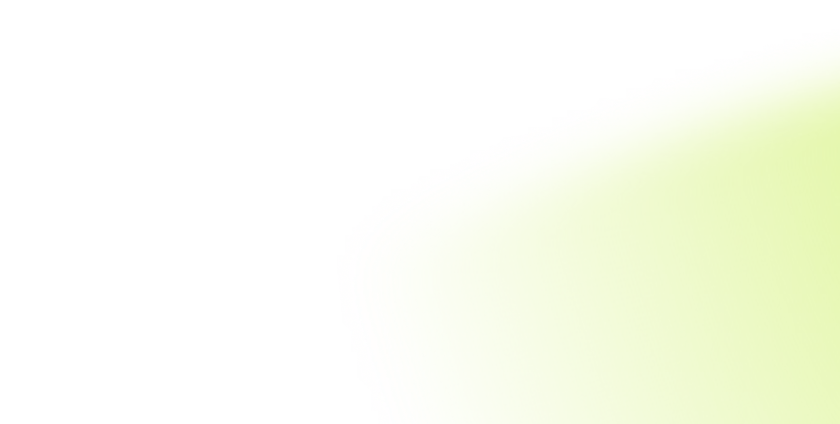 Abstract green shape with curved, layered edges on a black background.