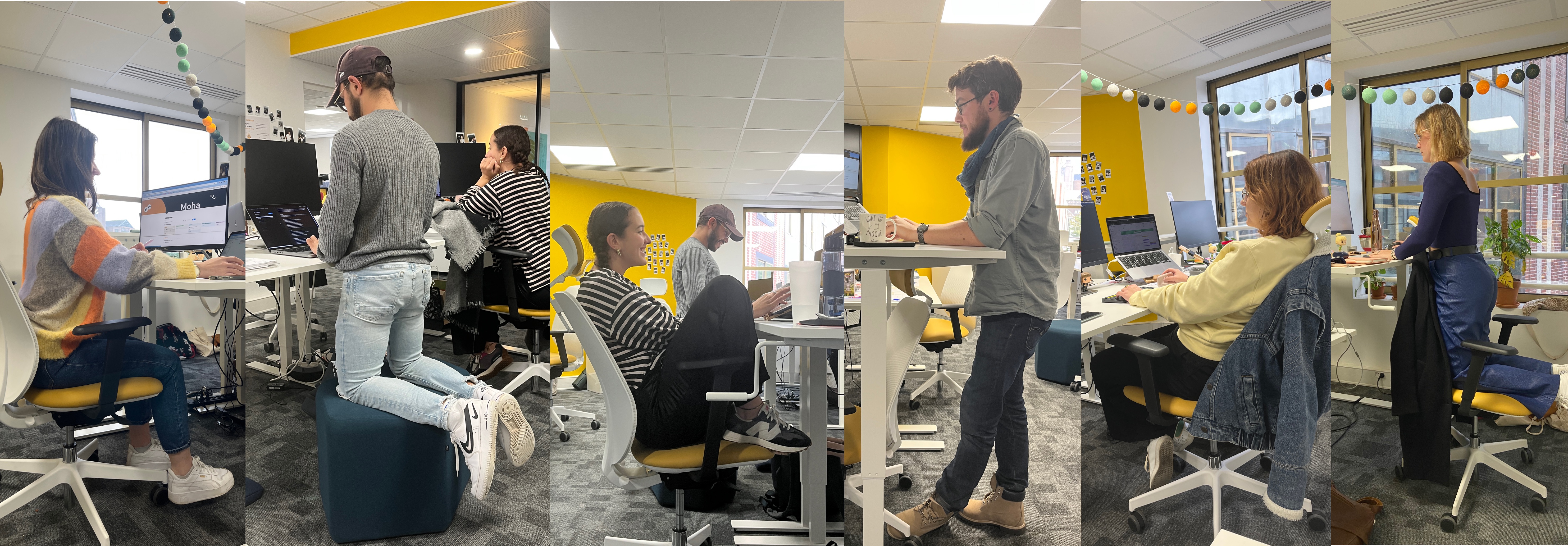 photo des différentes postures au travail pour lutter contre les TMS
