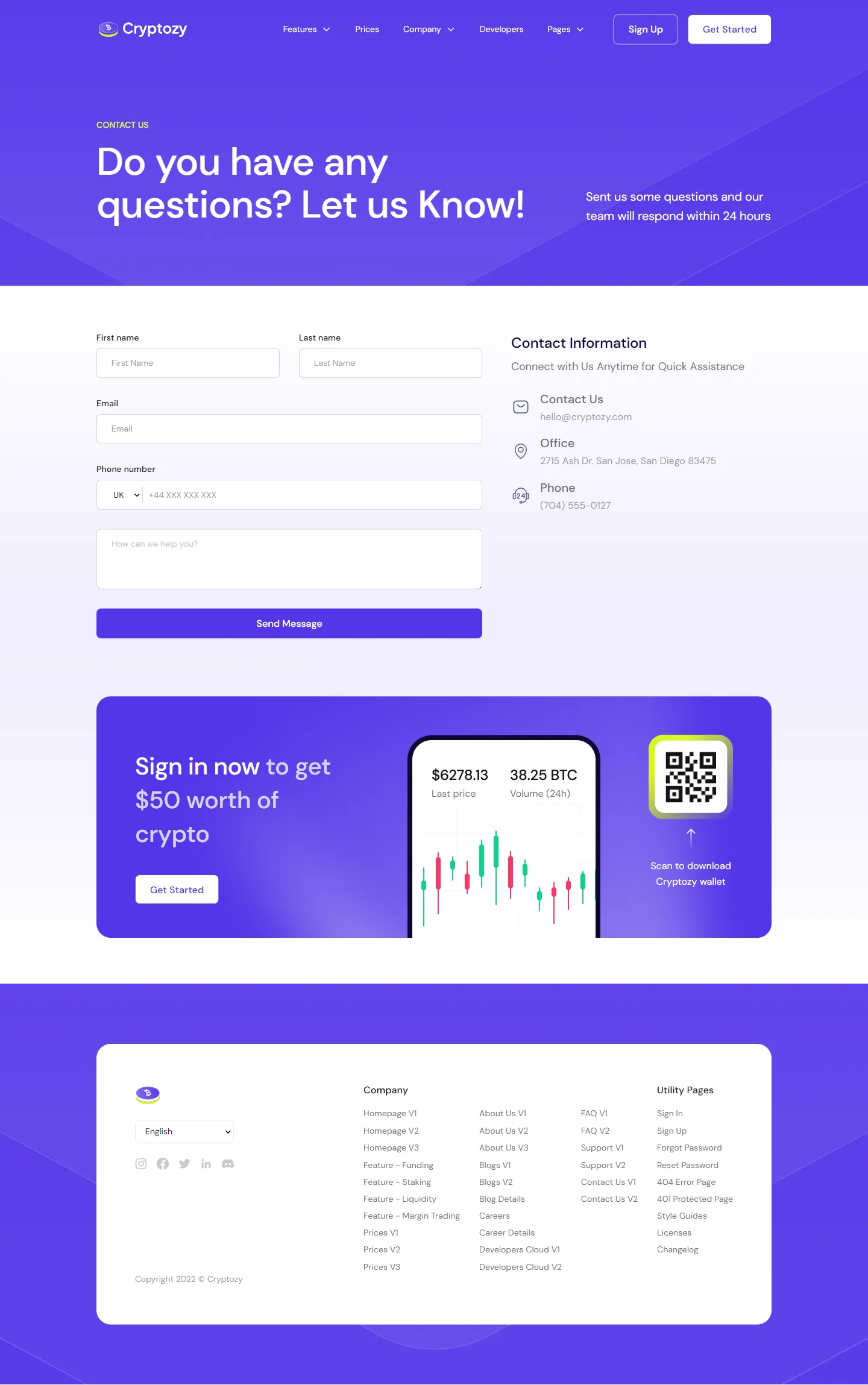 Cryptozy Assets - Contact V2