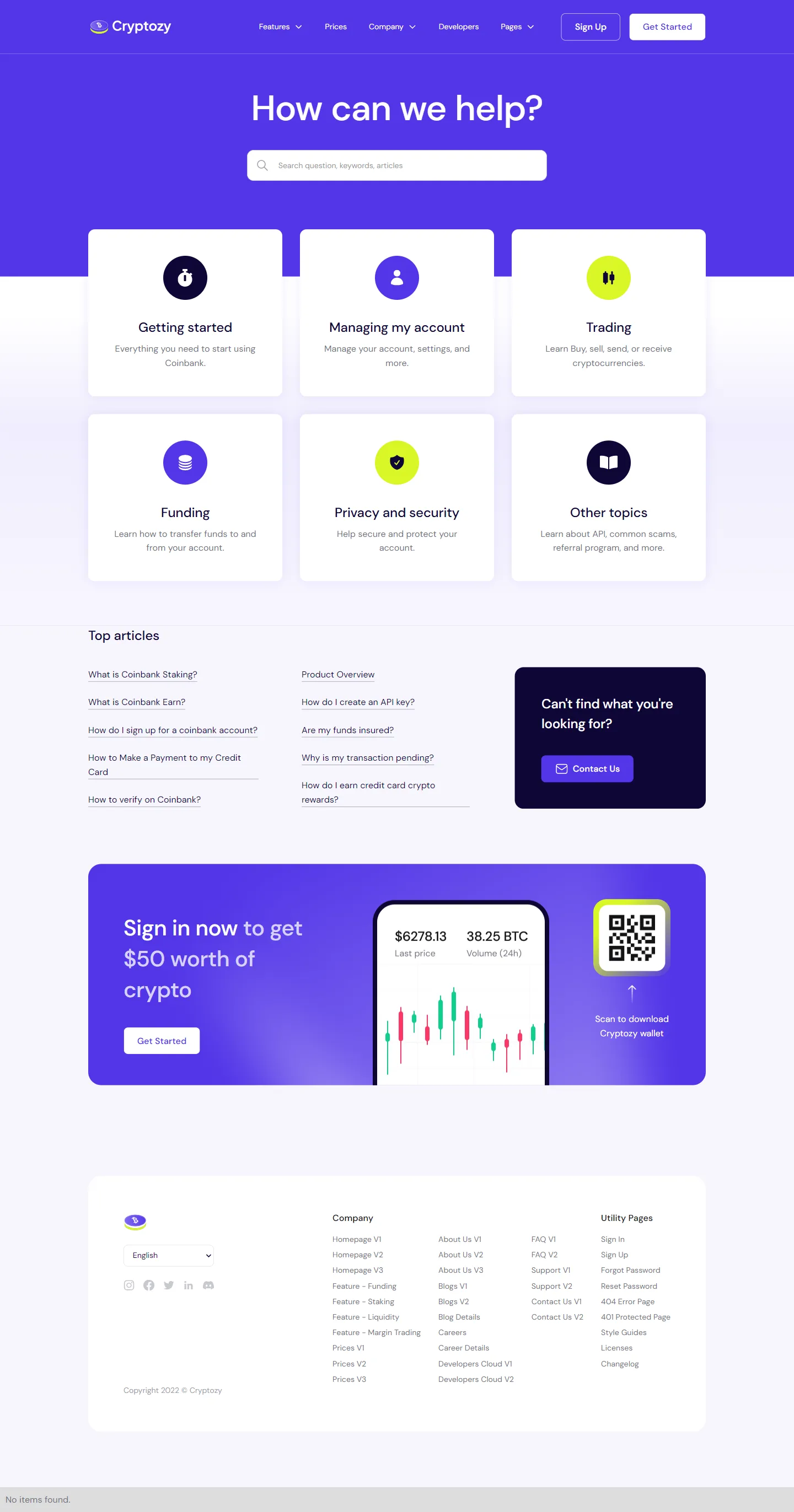 Cryptozy Assets - Support V1