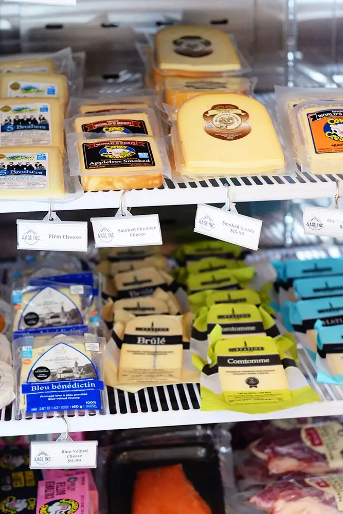 A selection of cheeses