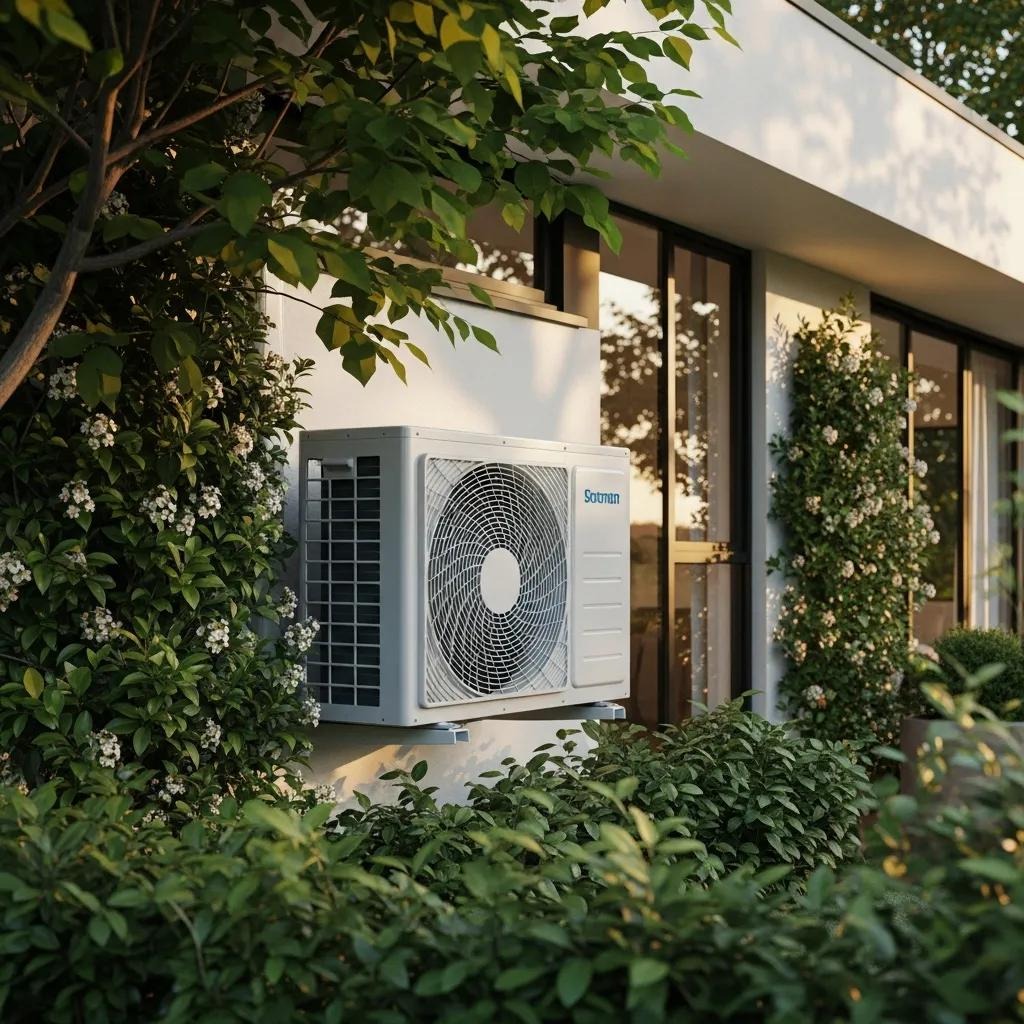 Energy-efficient air conditioning unit in a modern home