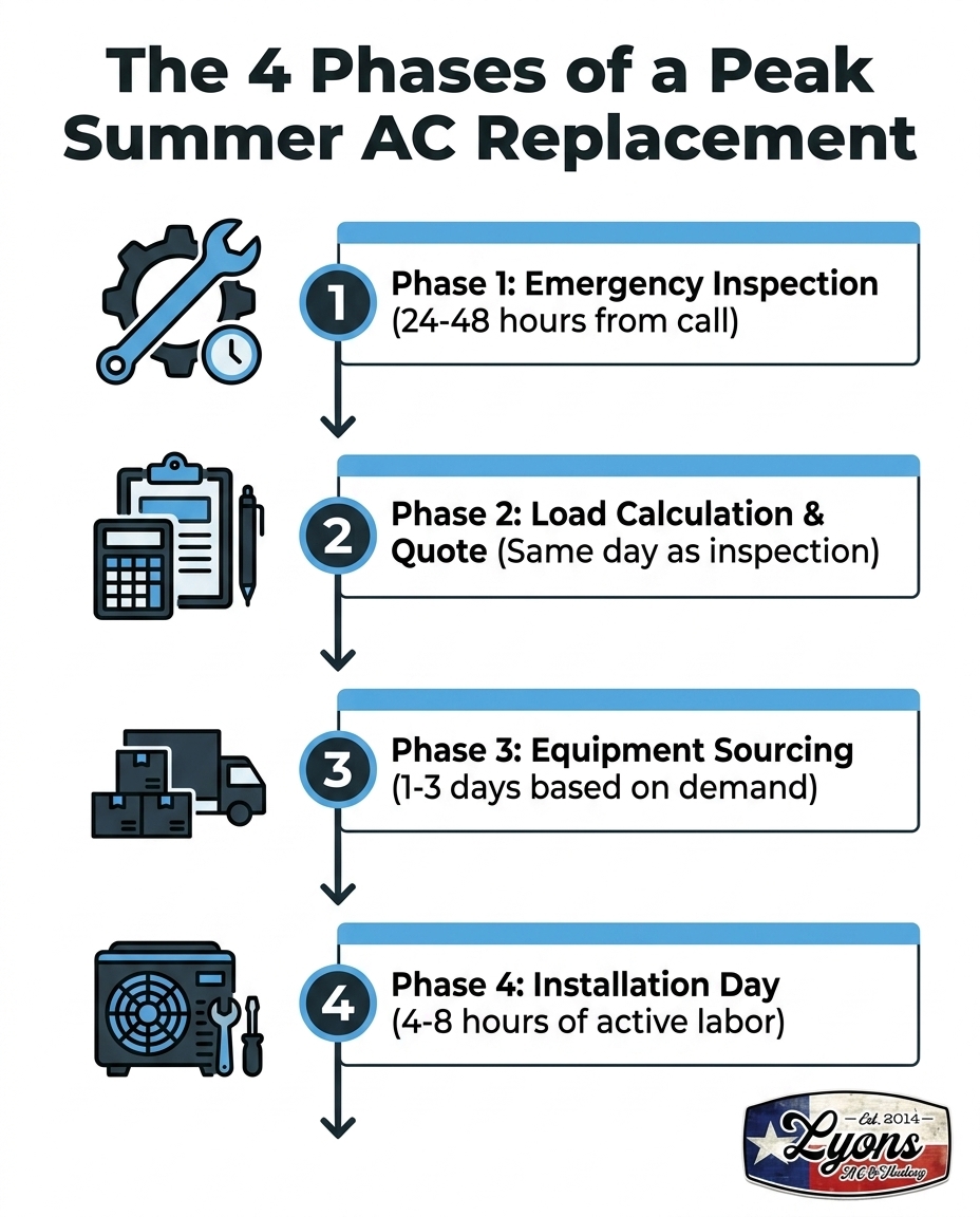 The 4 Phases of a Peak Summer AC Replacement