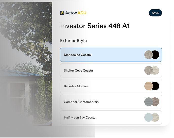 Acton ADU Configurator