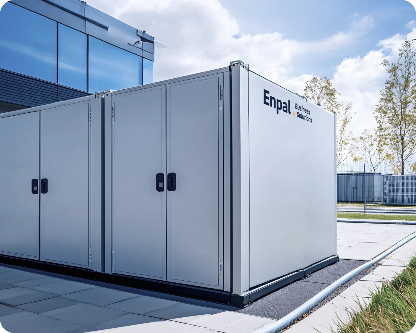 Nachhaltige Energie - Energiespeichercontainer von Enpal Business Solutions