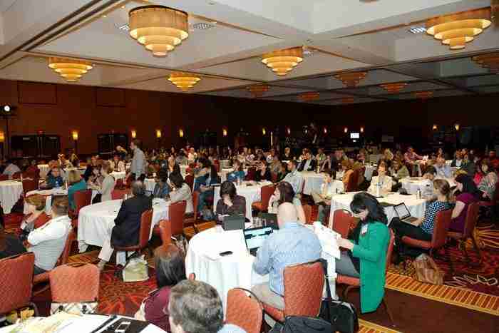 Attendees at a general session
