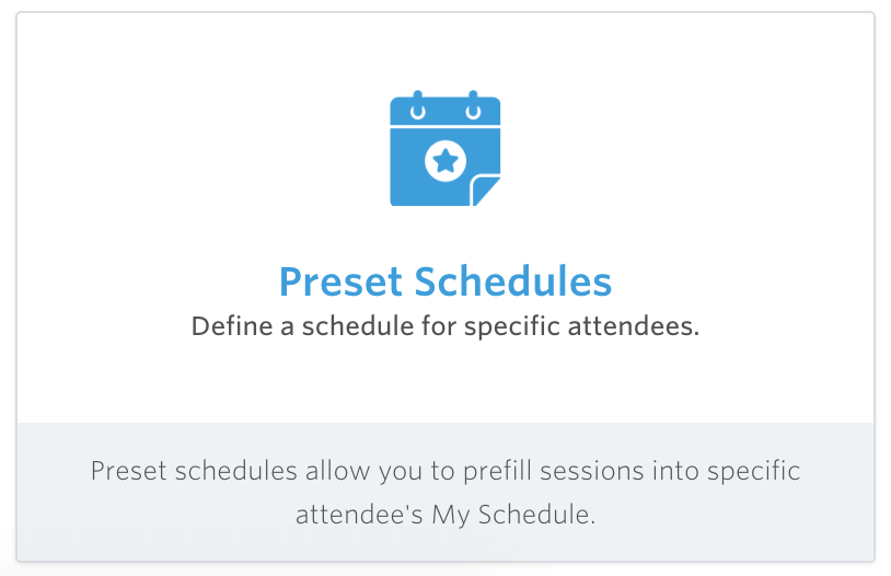 meeting app preset schedules