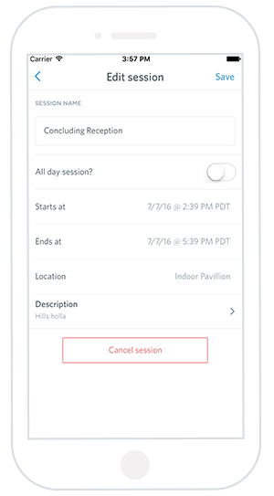 mobile admin edit session