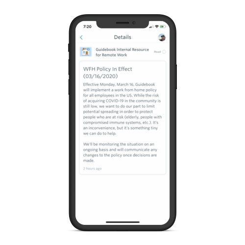 guidebook notification