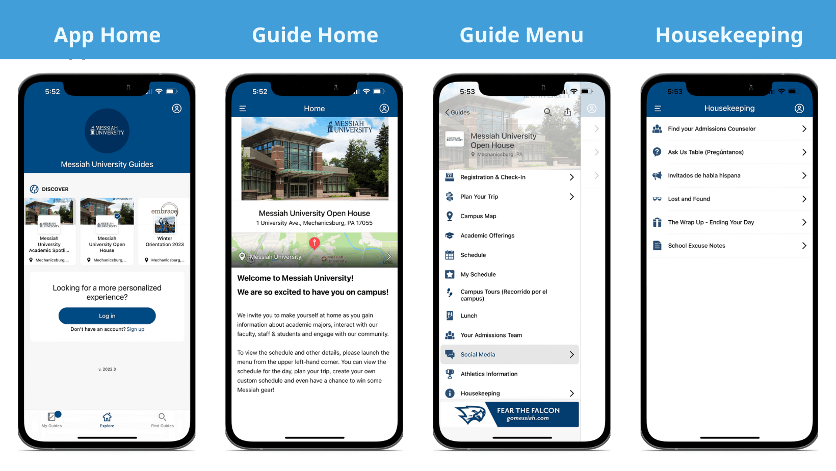 Messiah university open house app