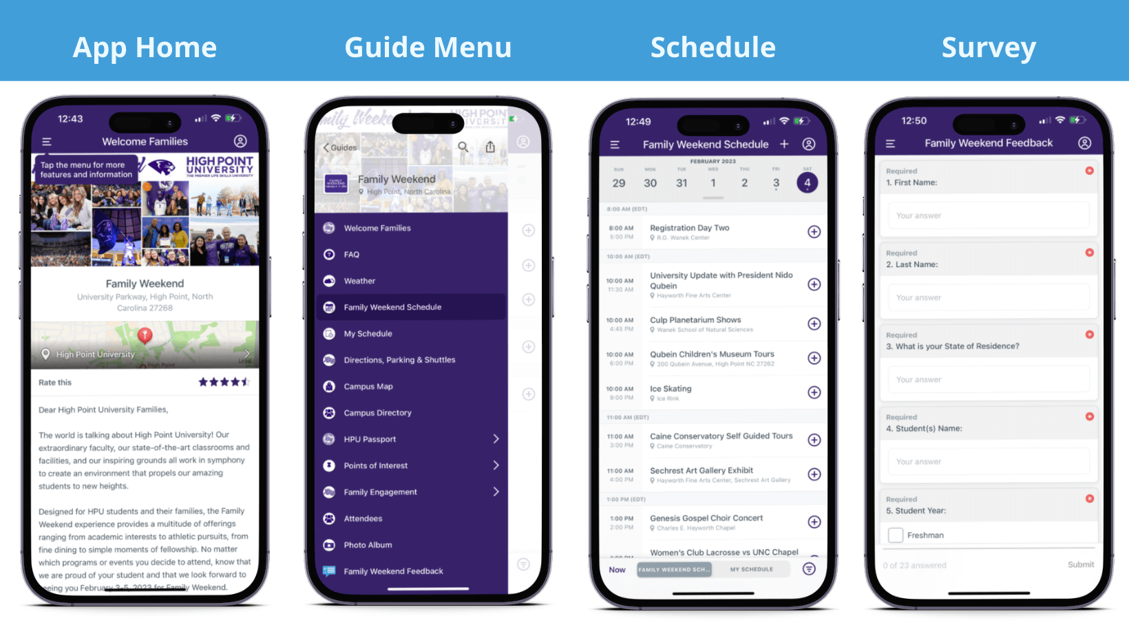High Point University campus app