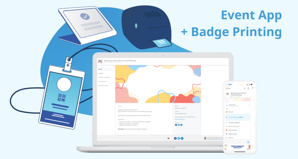 Event app and badge printing