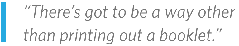 There's got to be a way other than printing a booklet.