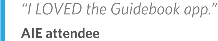 "I LOVED the Guidebook app."