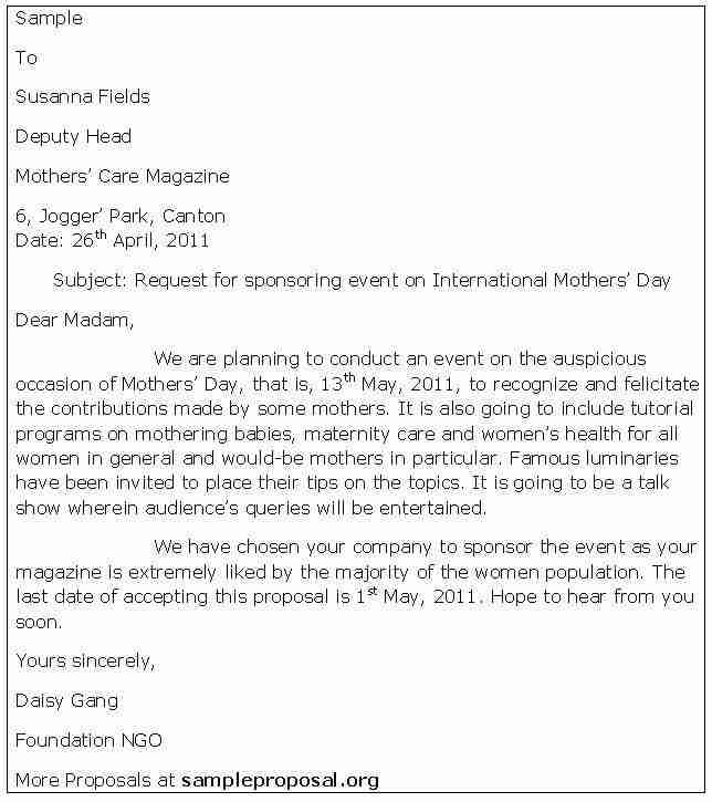 bad event proposal template 5