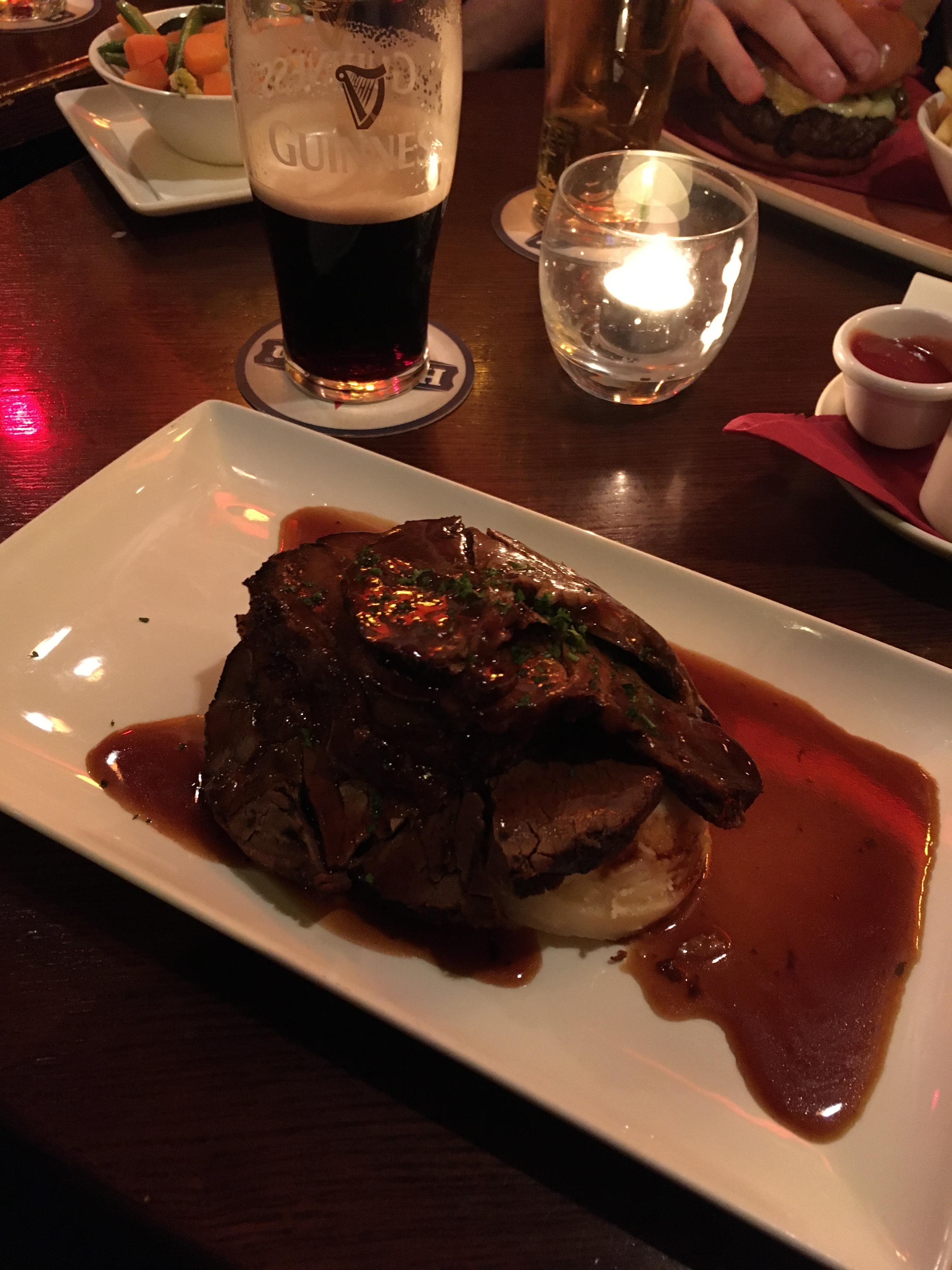 Matthew's dinner on his trip to Galway