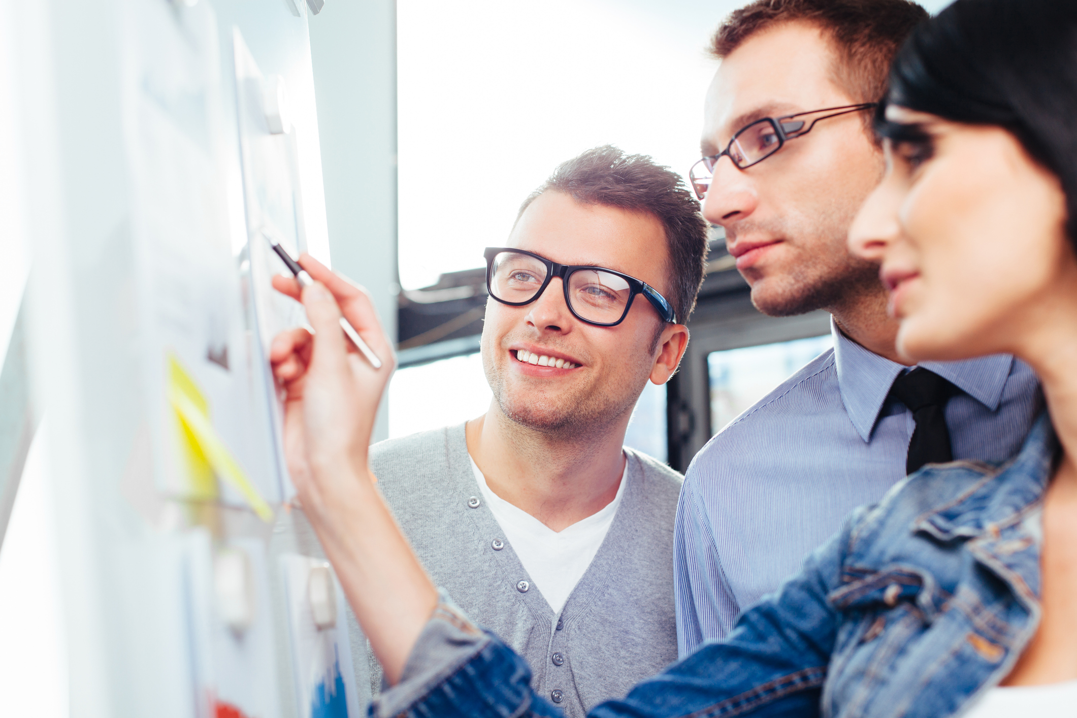 team working on event budget