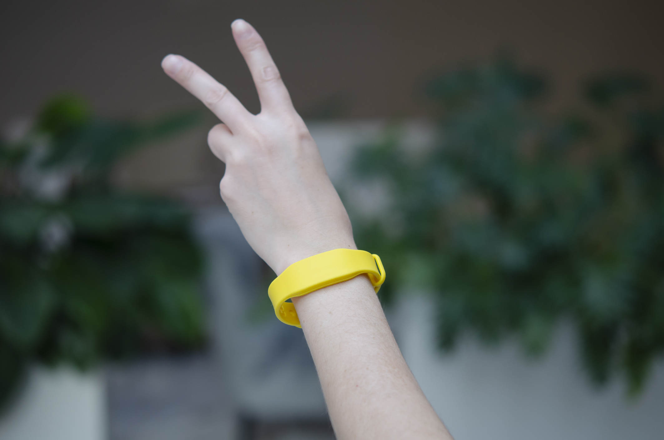 yellow RFID wristband