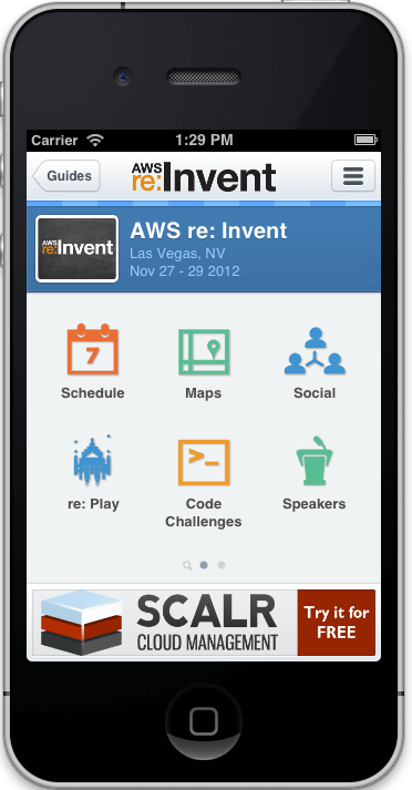 amazon's tech conference app powered by Guidebook tech conference app for AWS re invent