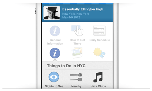 Guidebook festival app for jazz festival