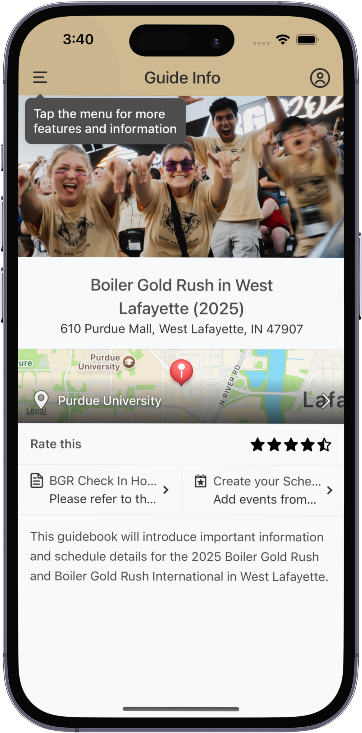 orientation app welcome screen